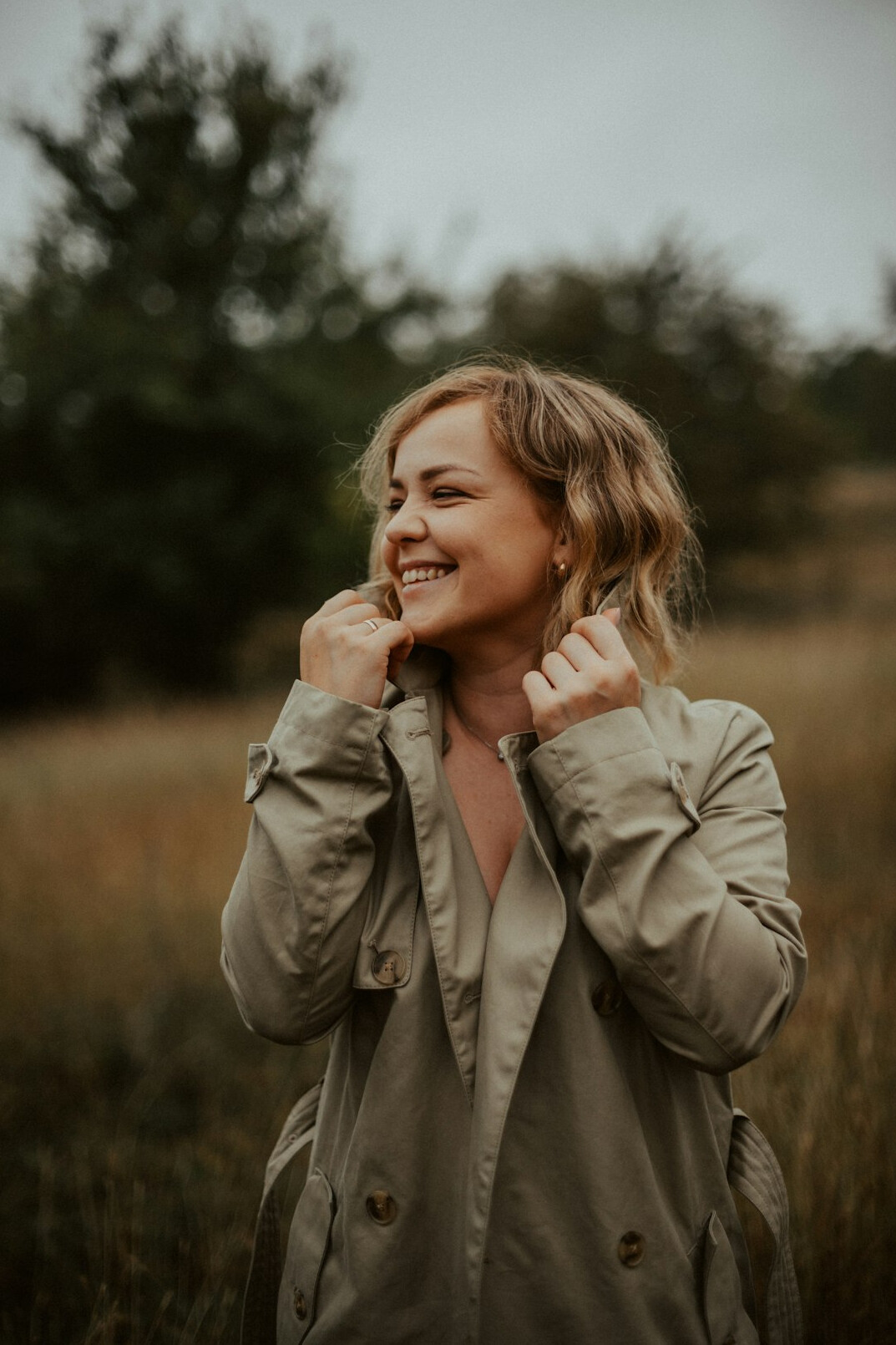 Portrait of a smiling woman in a blazer